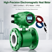 Compteur d'énergie thermique électromagnétique haute précision certifié MID, compteur BTU, eau, glycol, Modbus, BACnet, M-Bus, RJ45, RS485, IP65