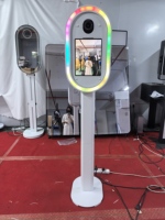 Photomaton Lumabooth pour iPad Air 12,9 pouces et 13 pouces, avec miroir, flash et imprimante, idéal pour événements et mariages