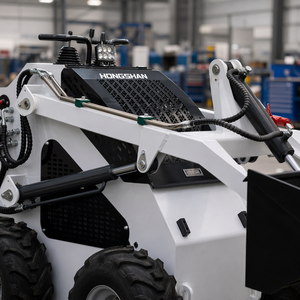 En stock CE EPA Mini-chargeuse compacte sur chenilles télécommandée diesel 60KW 360kg avec rotoculteur et souffleuse à neige - Product Image 2