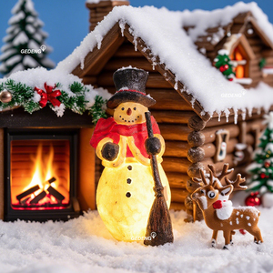 Bán buôn tùy chỉnh thiết kế <span class=keywords><strong>LED</strong></span> Snowman điêu khắc ánh sáng lớn ngoài trời giáng sinh trang trí cho Plaza công viên cảnh quan dự án - Product Image 4