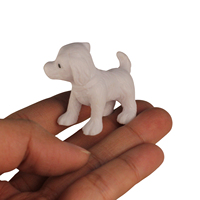 Mini PVC Weiße Welpen-Figur Niedliche Stehende Hunde-Spielfigur für Kinder, Party-Gastgeschenke, Werbegeschenke für Kinderspielzeug-Hersteller