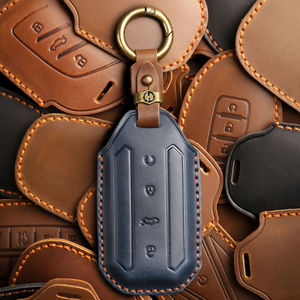 Funda de cuero de primera calidad para llave de Chery Omoda Jaecoo 7 Oumengda C7 con anillo metálico, completamente envuelta y antiarañazos - Product Image 4