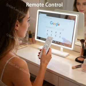 Espejo de Belleza Inteligente Tystart con Luz LED Ajustable, Sistema Android, Conexión WiFi, Altavoces Bluetooth para Cosméticos y Maquillaje <span class=keywords><strong>Personal</strong></span> - Product Image 4