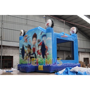 Commercio all'ingrosso blu zampa gonfiabile cane pattuglie <span class=keywords><strong>di</strong></span> rimbalzo casa buttafuori con cartone scivolo castello gonfiabile scivolo per bambini adulti - Product Image 4