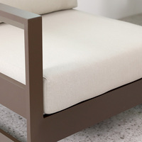 Ensemble de canapés d'extérieur modernes en aluminium ZLor avec table brasero – Mobilier de jardin durable, résistant à la rouille, imperméable, idéal pour ferme, parc, hôtel, protection UV