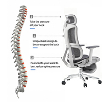 Chaise de bureau ergonomique en maille pour cadres, vente en gros, fourniture d'usine, chaise de bureau ergonomique en maille OEM