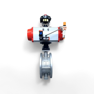 Valvola a Farfalla Pneumatica a Triplo Eccentrico Diretta dalla Fabbrica, in Acciaio ad Alto Tenore di Carbonio/Acciaio Inossidabile, Personalizzabile, Dimensione Porta 16-48 Pollici - Product Image 1