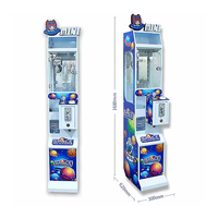 Mini jouet commercial attraper Machine bébé ours griffe de grue à jetons pour magasin de cadeaux avec lecteur de cartes-Machine de poupée