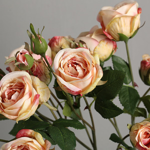 Bouquet di <span class=keywords><strong>Rose</strong></span> Austin Artificiali a Stelo Lungo Personalizzate, <span class=keywords><strong>Rose</strong></span> Inglesi in Seta Vintage per Composizioni Floreali e Decorazioni Matrimoniali - Product Image 3