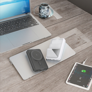 Mag sạc nhanh PD 20 Wát Magnetic ngân hàng điện không dây với có thể gập lại an toàn Stand & hiển thị kỹ thuật số <span class=keywords><strong>Powerbank</strong></span> 10000mAh cho điện thoại - Product Image 3