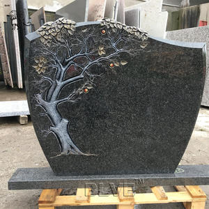 Lápida Personalizada <span class=keywords><strong>para</strong></span> Exteriores, de Granito Negro, en Forma de Escudo, con Florero de Rosas Tallado a Mano, Foto Grabada, Estatua de Piedra, Monumentos - Product Image 3