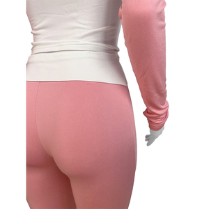 HR24061 da donna Casual a manica lunga a tinta unita 2 pezzi Set autunno pantaloni Slim in poliestere caldo abito a vita alta con colori abbinati - Product Image 4