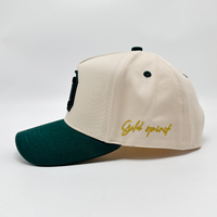 Casquette de baseball structurée à profil haut, vierge, 5 panneaux, bicolore, style A-Frame, pour commande en gros, avec logo brodé personnalisé