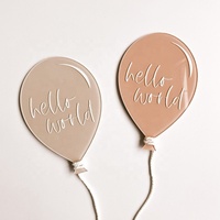 Cartes mensuelles pour bébé en acrylique « Hello World » – Cartes de développement pour nouveau-né, accessoire photo, annonce de naissance, souvenir pour bébé