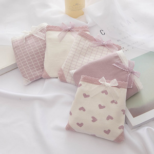 Culotte en <span class=keywords><strong>dentelle</strong></span> transparente Offre Spéciale rose à pois <span class=keywords><strong>taille</strong></span> respirante slips pour femmes - Product Image 3