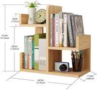 Organisateur de bureau en bois pliable et réglable fait main, idéal pour le rangement et l'organisation du salon