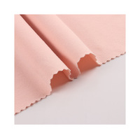 Tissu en polyester et élasthanne brossé effet soie, poids moyen, doux, anti-boulochage, extensible, tricoté pour T-shirts, vêtements décontractés, filles et garçons