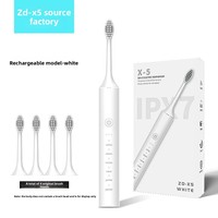 Brosse à dents électrique X5 de haute qualité, brosse douce, innovation, vente en gros, meilleure brosse à dents électrique, brosse à dents rechargeable étanche