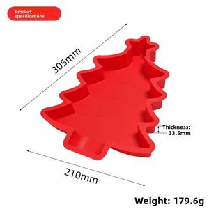 Christmas Tree <b>Silicone</b> Cake Mold, Non-stick <b>Baking</b> Mold, Cookie/fondant DIY Tool, Holiday Party Gift. - Product Image 2
