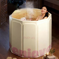 Baignoire pliable pour usage domestique, baignoire portable épaissie pour adultes, baignoire pliable à température constante, baignoire pliable pour bain de glace