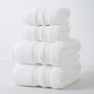 Serviette <span class=keywords><strong>de</strong></span> <span class=keywords><strong>bain</strong></span> 100% coton classe a 40x70 & <span class=keywords><strong>70x140</strong></span> serviette absorbante couleur unie usage domestique séchage rapide - Product Image 3