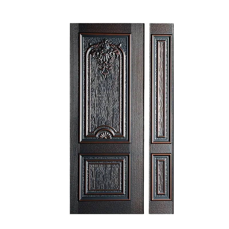 BOWDEU DOORS Cast aluminum door skin cold rolled european standard double panel swing french styledella porta di ferro others