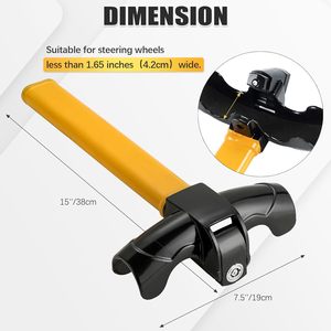 Antivol de volant FLKQC, dispositif antivol pour voiture, verrou de volant rotatif de sécurité automobile, excellent dissuasif pour volant de voiture - Product Image 2