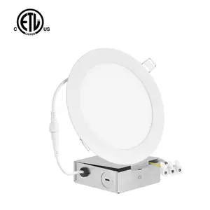 12W 6 inch White slim led pot ceiling lighting downlight panel lights High Brightness ETL Listing 120V AC for USA Canada