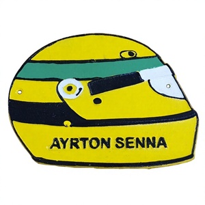 Plaque murale décorative personnalisée Ayrton Senna, style Art déco, en émail coloré, faite à la main, pour bar et décoration intérieure - Product Image 1