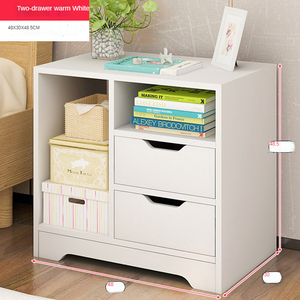 Simple and Modern Bedside Table, Economical Storage Cabinet for <strong>Small</strong> Bedroom, Artificial Wood Bedside Storage <strong>Shelf</strong> - Product Image 6