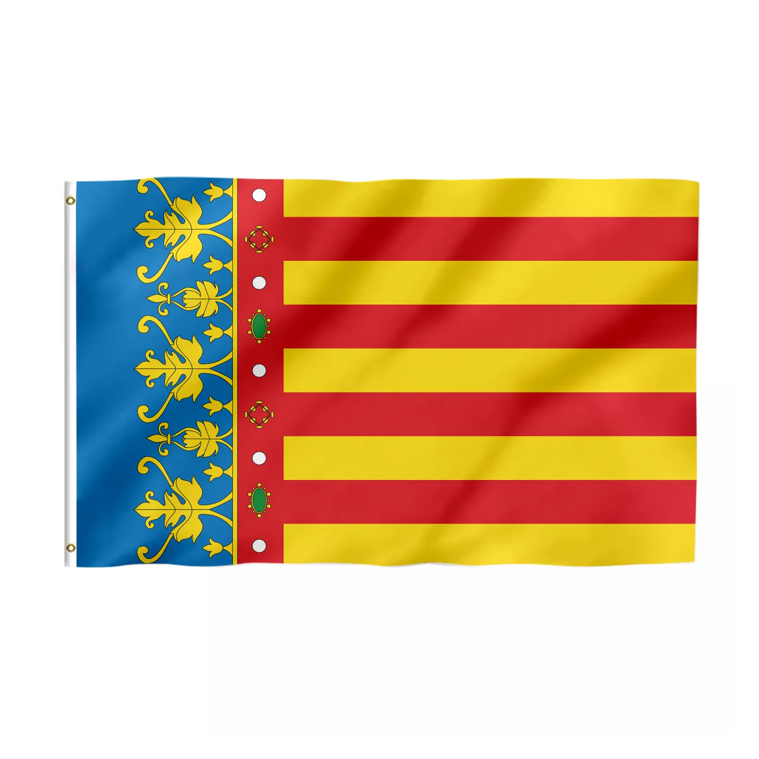 2024 Wahl flagge 100% Polyester Spanische Stadt flagge Doppelseitige Stadt flagge von Valencia