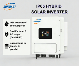 Onduleur solaire hybride 6KW pour raccordement au réseau avec double MPPT, super capacité photovoltaïque, IP65, usage domestique, OEM - Product Image 1
