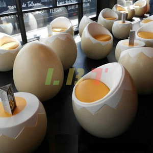 Libit Egg Shape <b>Chair</b> Fiberglass <b>Childrens</b> Fun Seat Waiting <b>Chair</b> Durable Customizable - Product Image 3