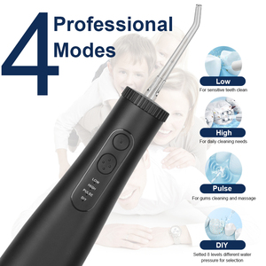 เครื่องทำความสะอาดฟันแบบพกพา Baolijie กันน้ำระดับ IPX7 สีดำ ไร้สาย ชาร์จผ่าน USB ใช้พลังน้ำสำหรับทำความสะอาดฟัน - Product Image 4