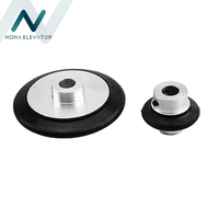 Suku Cadang Lift Roda Tachometer Lift KM710210G01 D75 Encoder Roller Aluminium Roda Generator Kecepatan Roller Motor