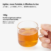Petite tasse à thé en verre avec poignée, 90 ml/3,07 oz, en borosilicate transparent, sans BPA, compatible micro-ondes et lave-vaisselle, design moderne, pour dégustation de thé Gongfu