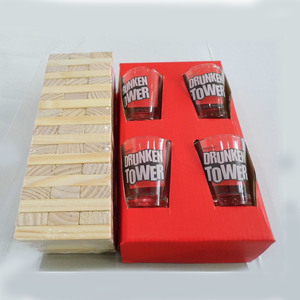 Jouets de blocs de construction en bois avec verres à vin et jeux livraison directe jouets éducatifs - Product Image 4