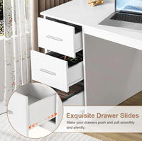 Bureau d'ordinateur avec étagère à huche Grand espace de rangement et bureau spacieux Bureau à domicile