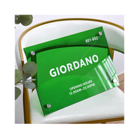 Plaque de signalisation de fond de bureau en acrylique avec impression UV et logo personnalisé