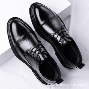 Mens Breathable Spring Autumn Formal Business/professional/casual Slip-on Shoes Stylish Versatile Plaid <b>Light</b> Weight Perfect - Product Image 5