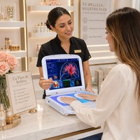 Analyseur de santé QRMA Premium alternatif avec 293 indicateurs et fonctionnement par le personnel pour les spas et salons de beauté