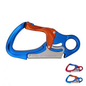 Mousqueton d'escalade de roche en plein air 30KN, crochet de sécurité pour <span class=keywords><strong>descente</strong></span> d'alpinisme Via boucle ferra, travail sur équipement de hauteur - Product Image 5