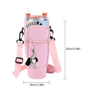 Bán buôn 40 oz Neoprene Túi lạnh dây đeo vai chai nước tàu sân bay chéo cơ thể Sling chủ Cổ Phiếu thả cốc cốc trường hợp - Product Image 2