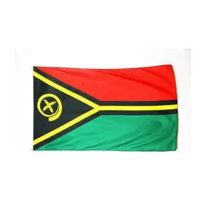 Toptan Polyester 3x5 Ft Vanuatu Kava bayrakları Vanuatu bayrağı
