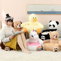 Canapé en peluche de dessin animé Panda jouet paresseux mignon canard licorne petit canapé siège pour cadeau enfants amis OEM