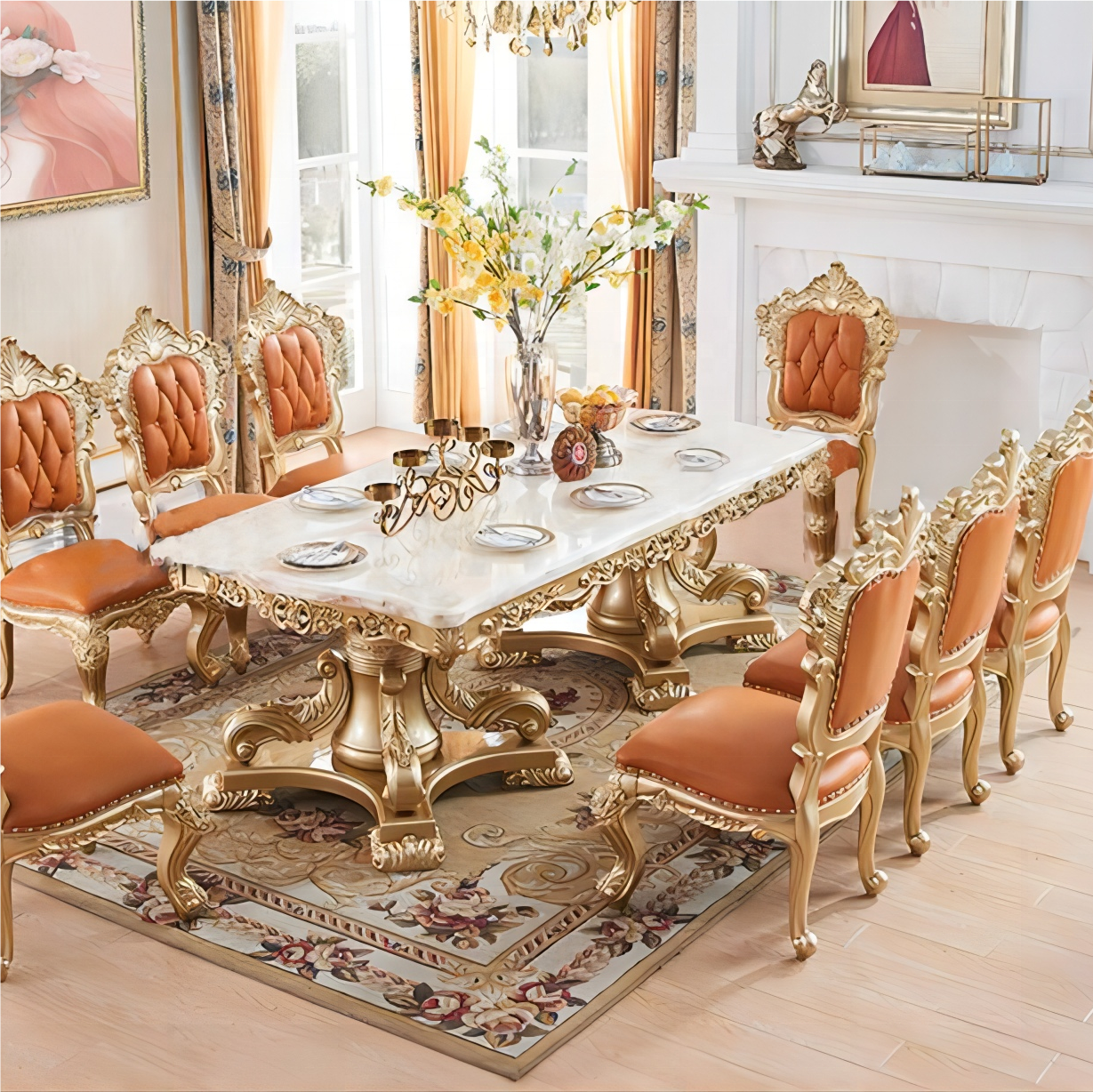 Dining Room Royal Chair Set Royal Dining Set Gold Table And Chairs