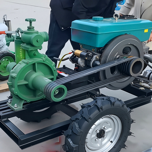Diesel Water <b>Pump</b> With Wheels For Irrigation And Dewatering Agricultural Use Engine Driven <b>Green</b> And Red Model - Product Image 6