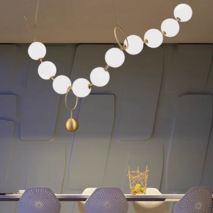 Khách sạn hiện đại nhà phòng ăn rõ ràng đèn thủy tinh bóng đèn Chùm Mặt dây đèn tùy chỉnh sang trọng treo ánh sáng 110V 220V E14 - Product Image 5