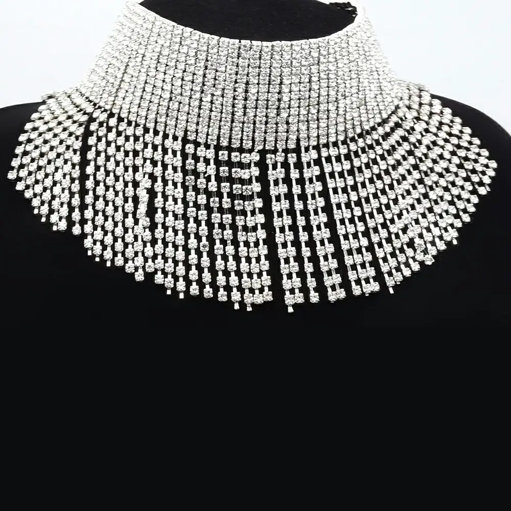 Женское Ожерелье с большим геометрическим рисунком, массивное ожерелье для женщин
