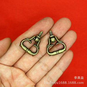 มือจับแบบวงแหวนขนาดเล็ก รุ่น B034 สีบรอนซ์โบราณ ขนาด 29 มม. สำหรับตกแต่งเฟอร์นิเจอร์ - Product Image 4